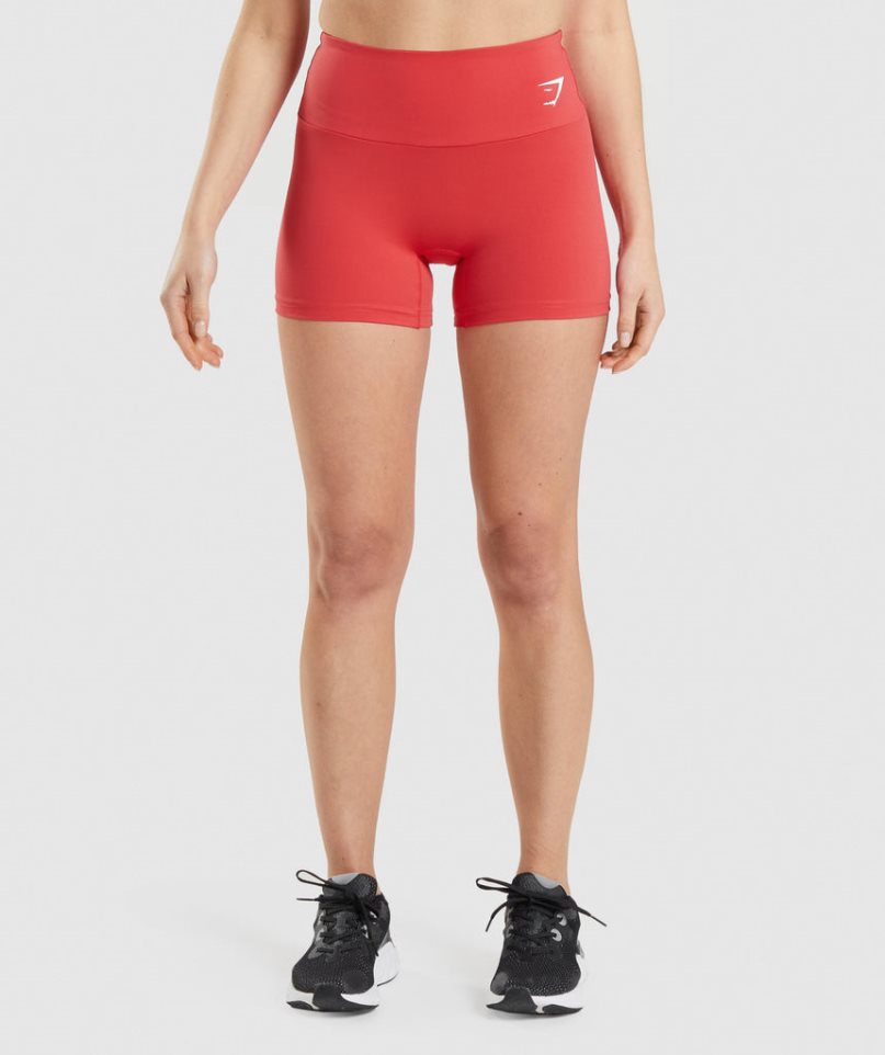 Women\'s Gymshark Training Shorts Red | CA 813D5A